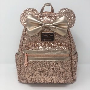 Loungefly Rose Gold Disney Minnie Mouse Backpack